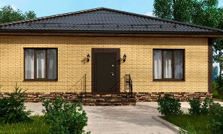 Проекты одноэтажных домов из кирпича | Строй-Акс - Аксай от 3644 рублей